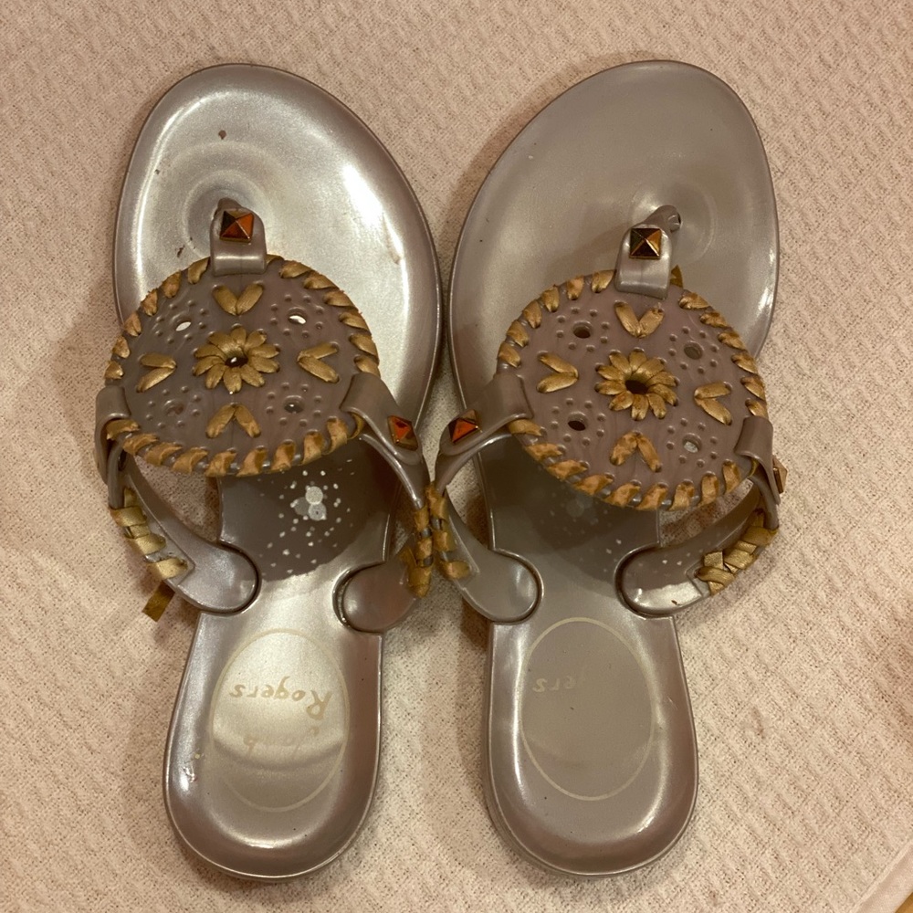 Little girls size 12 jack roger jellies